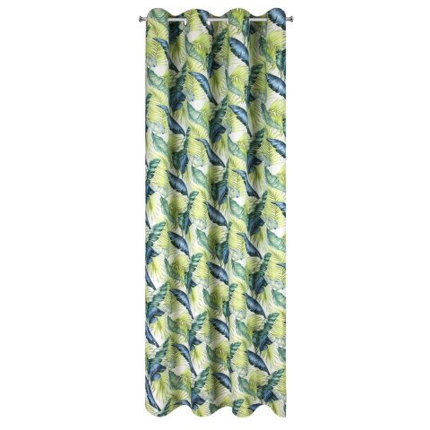 Vorhang HANNA weiß grün 140x250 Ösen