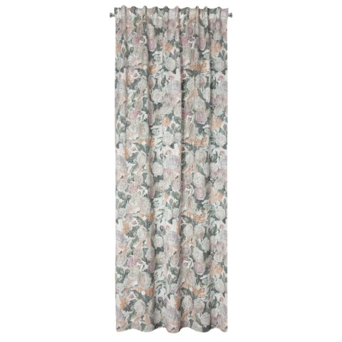 Vorhang IRMA grün beige 140x270 Kräuselband SZEL