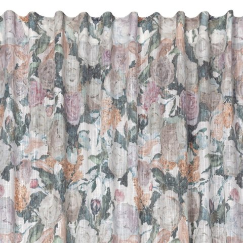 Vorhang IRMA grün beige 140x270 Kräuselband SZEL