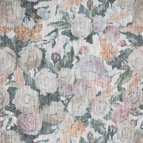 Vorhang IRMA grün beige 140x270 Kräuselband SZEL