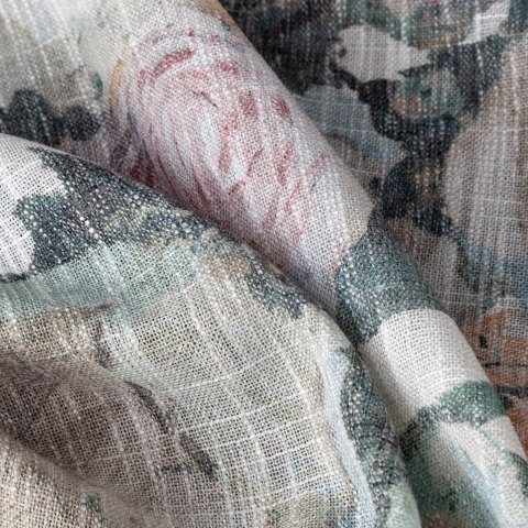 Vorhang IRMA grün beige 140x270 Kräuselband SZEL