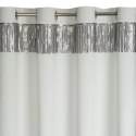 Vorhang JASPER weiß silber 140x250 Ösen