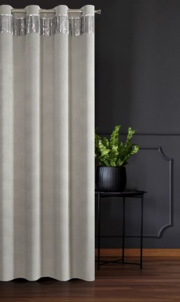 Vorhang JASPER silber silber 140x250 Ösen