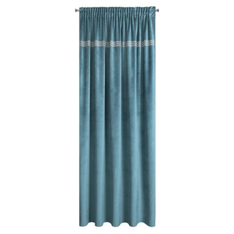 Vorhang JOVITA dunkeltürkis 140x270 Kräuselband