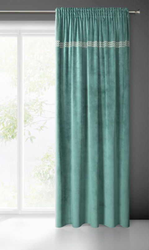 Vorhang JOVITA grün 140x270 Kräuselband