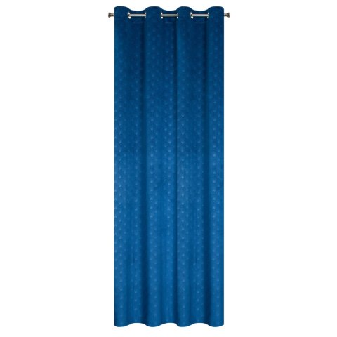 Vorhang JULIA dunkelblau 140x250 Ösen