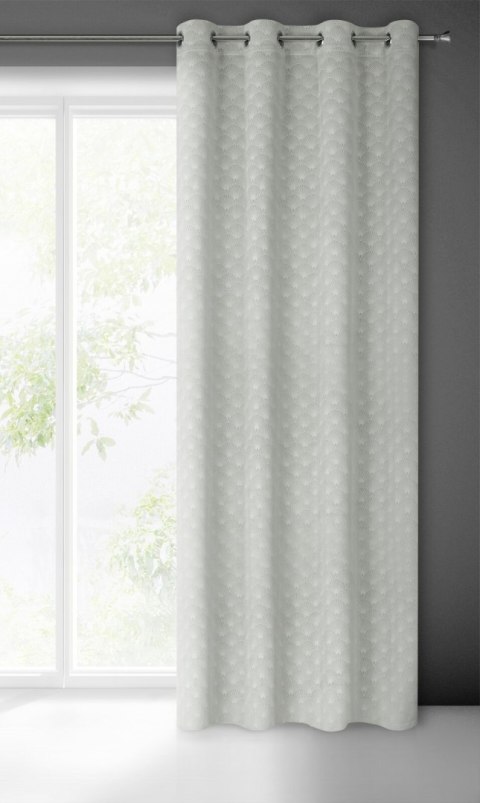 Vorhang JULIA silber 140x250 Ösen