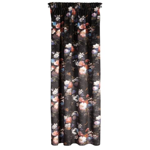 Vorhang KAREN schwarz rosa 140x270 Kräuselband