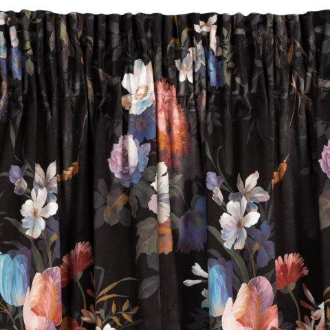 Vorhang KAREN schwarz rosa 140x270 Kräuselband