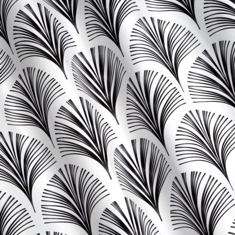 Vorhang KARIN weiß schwarz 140x250 Ösen