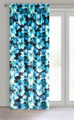 Vorhang KLEO schwarz blau 140x270 Kräuselband