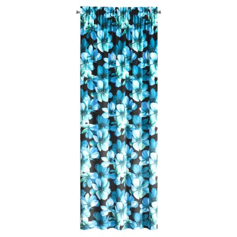 Vorhang KLEO schwarz blau 140x270 Kräuselband