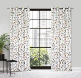 Vorhang KRIstahl weiß silber 140x250 Ösen