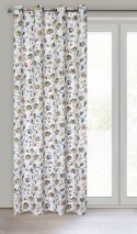 Vorhang KRIstahl weiß silber 140x250 Ösen