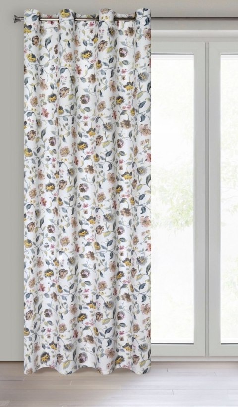 Vorhang KRIstahl weiß silber 140x250 Ösen