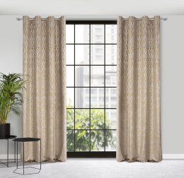 Vorhang LAURA beige gold 140x250 Ösen
