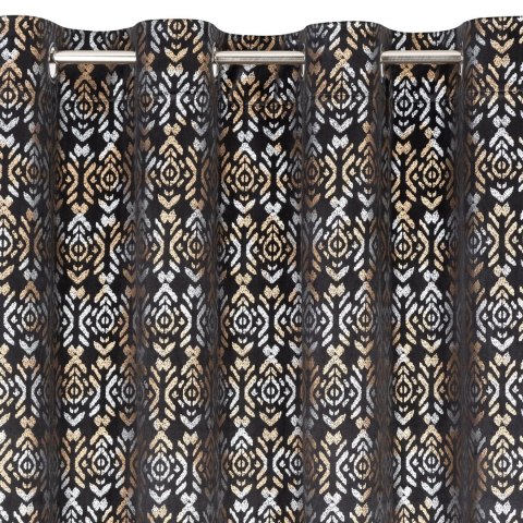 Vorhang LAURA schwarz gold 140x250 Ösen