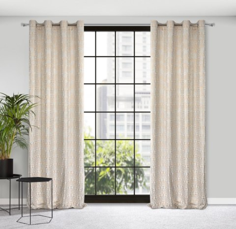 Vorhang LAURA creme gold 140x250 Ösen