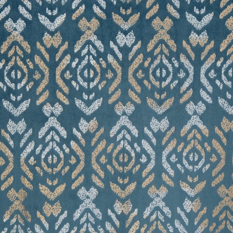 Vorhang LAURA blau gold 140x250 Ösen