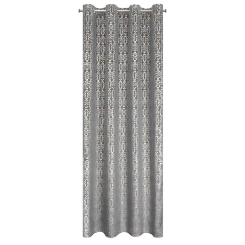 Vorhang LAURA stahl gold 140x250 Ösen