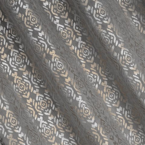 Vorhang LAURA stahl gold 140x250 Ösen