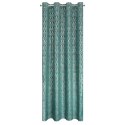 Vorhang LAURA türkis gold 140x250 Ösen