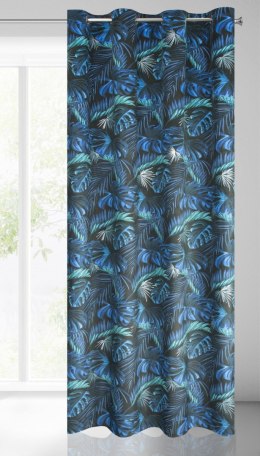 Vorhang LAZUR schwarz blau 140x250 Ösen