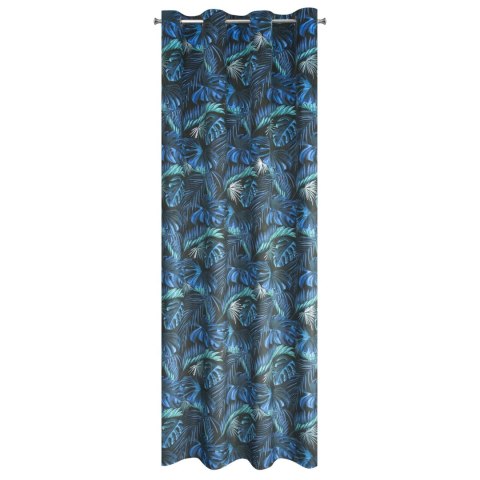 Vorhang LAZUR schwarz blau 140x250 Ösen