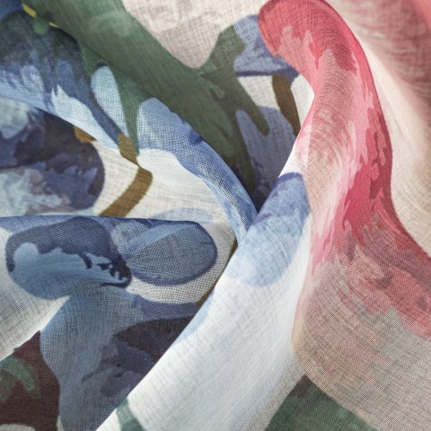 Vorhang LIA weiß rosa Set 140x260 Ösen x2