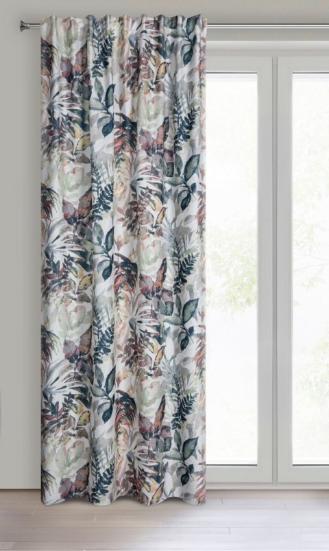 Vorhang LILIA weiß stahl 135x270 Kräuselband SZEL