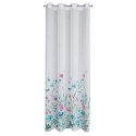 Vorhang LILIAN weiß blau 140x250 Ösen