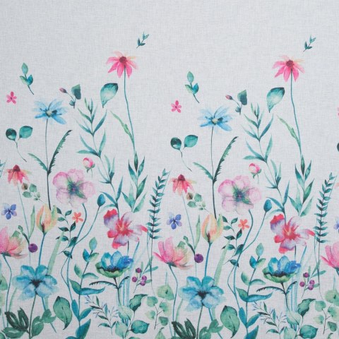 Vorhang LILIAN weiß blau 140x250 Ösen