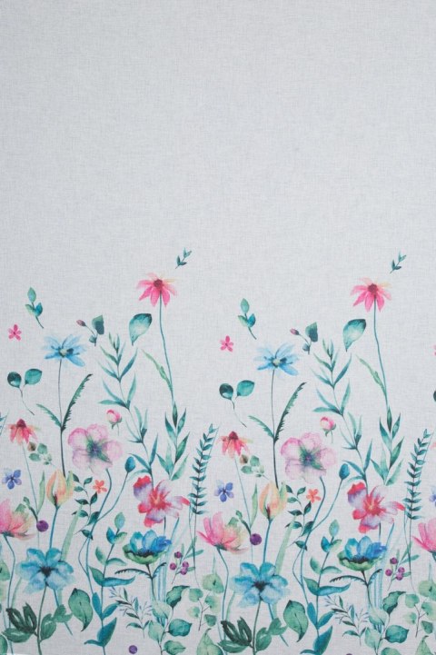 Vorhang LILIAN weiß blau 140x250 Ösen