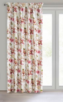 Vorhang LILLIE beige rosa 140x270 Kräuselband