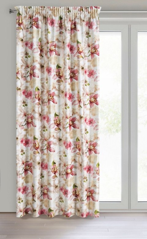 Vorhang LILLIE beige rosa 140x270 Kräuselband