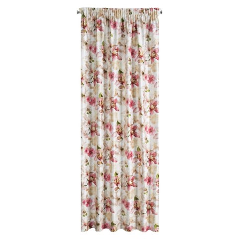 Vorhang LILLIE beige rosa 140x270 Kräuselband