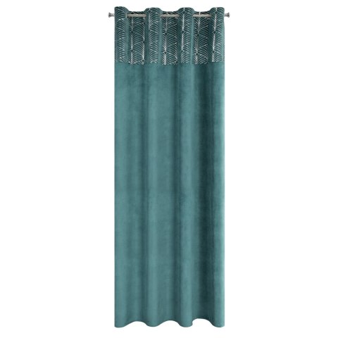 Vorhang LINDI türkis silber 140x250 Ösen