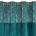 Vorhang LINDI türkis silber 140x250 Ösen