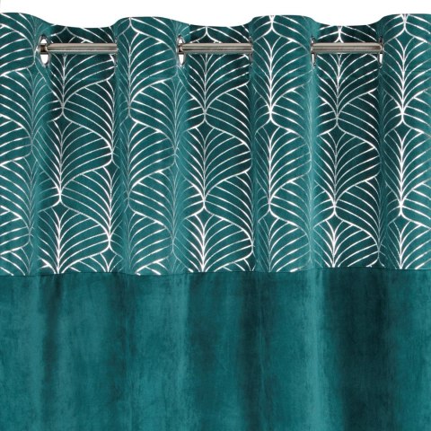 Vorhang LINDI türkis silber 140x250 Ösen