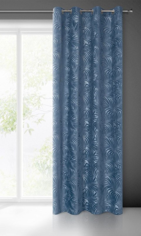 Vorhang LIVIA dunkelblau 140x250 Ösen