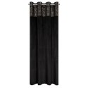 Vorhang LIZA schwarz gold 140x250 Ösen