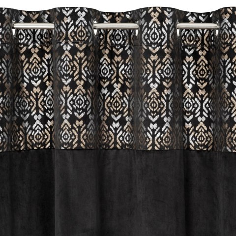 Vorhang LIZA schwarz gold 140x250 Ösen