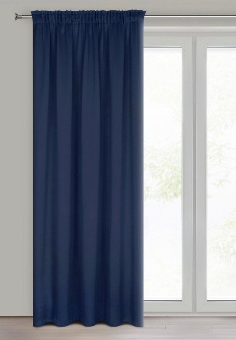 Vorhang LOGAN dunkelblau 135x270 Kräuselband