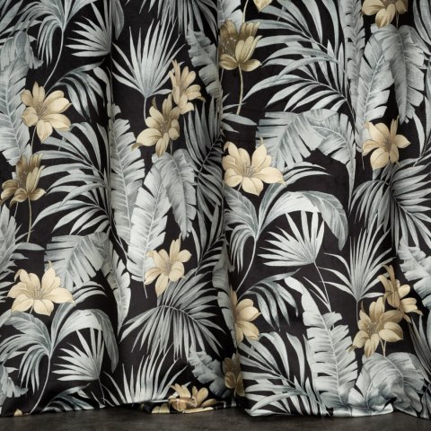 Vorhang LOREN schwarz stahl 140x250 Ösen