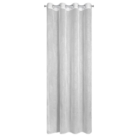 Vorhang LORI weiß silber 140x250 Ösen