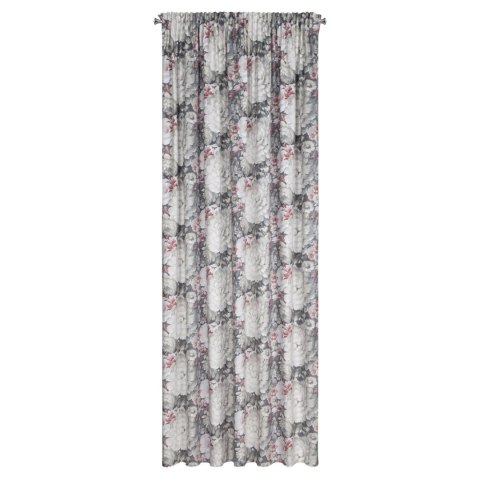 Vorhang LUCIA creme dunkelrosa 140x270 Kräuselband