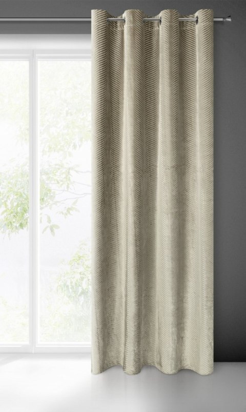 Vorhang LUSSI dunkelbeige 140x250 Ösen