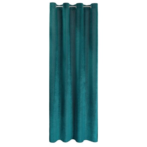 Vorhang LUSSI dunkeltürkis 140x250 Ösen
