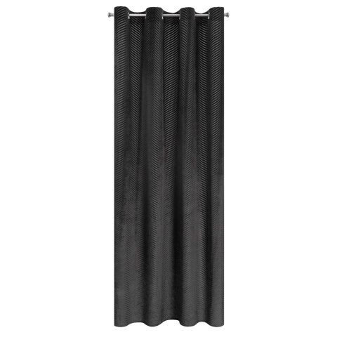 Vorhang LUSSI schwarz 140x250 Ösen