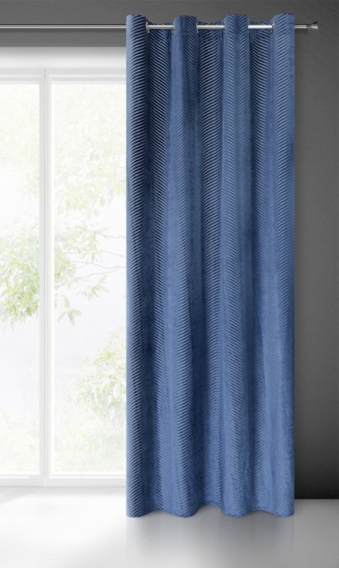 Vorhang LUSSI dunkelblau 140x250 Ösen